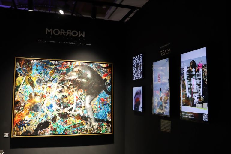 The MORROW Collective booth at Art Dubai Digital