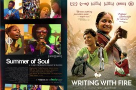 Posters for Summer of Soul and Writing With Fire