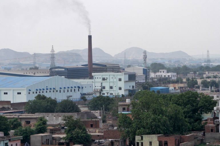 A general view of the industrial estate of Bhiwadi is pictured in the western Indian state of Rajasthan