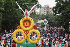 Mongol Shobhajatra procession