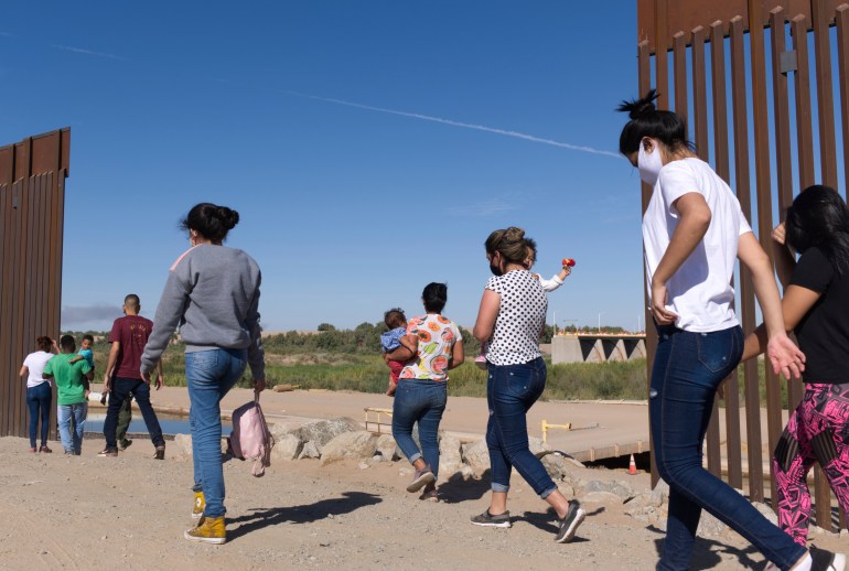 Migrants at US Mexico border