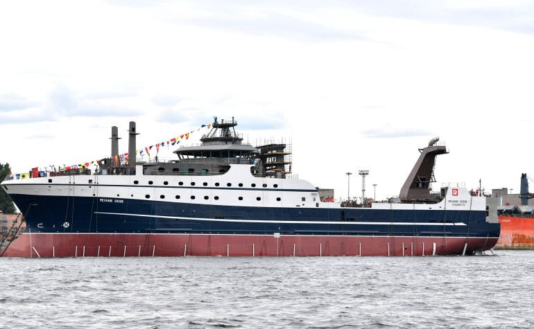 Mekanik Sizov, a super trawler belonging to a company partly owned by sanctioned businessman Gleb Frank