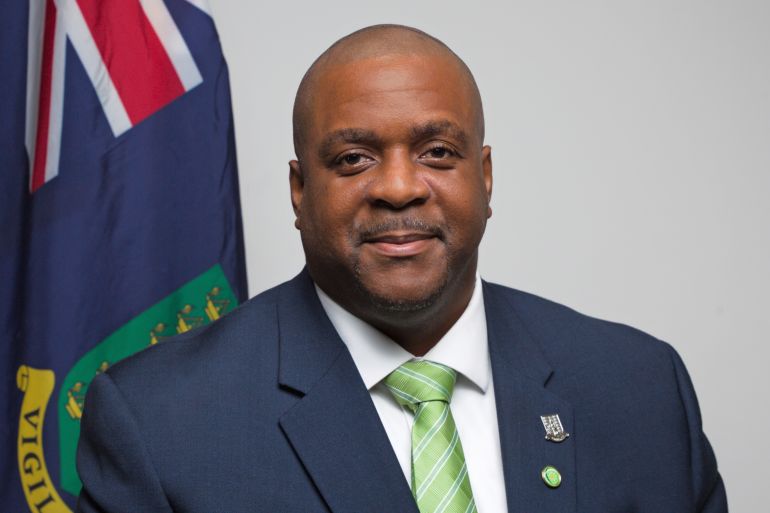 British Virgin Island Premier Andrew Fahie. The premier and the director of the Caribbean territory’s ports appeared court in Miami on Friday, April 29, 2022 [Department of Information and Public Relations of the government of the British Virgin Islands via AP]