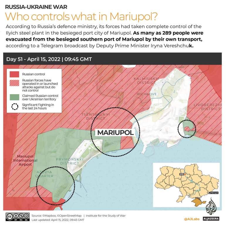 INTERACTIVE_UKRAINE_CONTROL MAP DAY51_Russia-Ukraine map Who controls what in Mariupol DAY 51