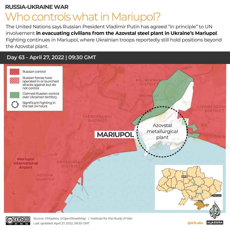 INTERACTIVE_UKRAINE_CONTROL MAP DAY63_April 27_INTERACTIVE Russia-Ukraine map Who controls what in Mariupol DAY 63