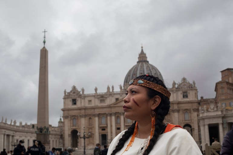 Laurelei Williams standing outside the Vatican.