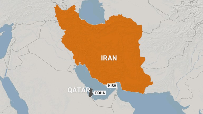Map of Kish, Iran
