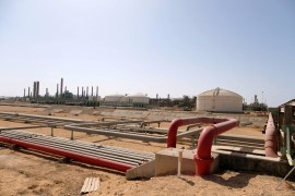 A view shows Ras Lanuf Oil and Gas Company in Ras Lanuf, Libya