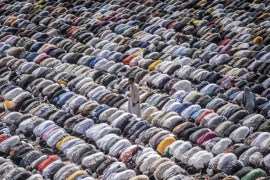 Muslim worshippers pray during the Eid al-Fitr in Ethiopia