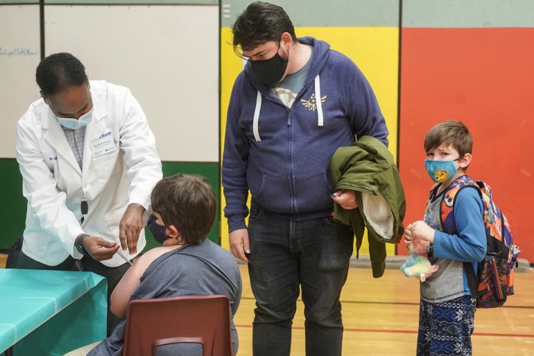Children receiving covid vaccines