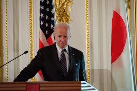 US President Joe Biden attends a press conference at Akasaka guest house, in Tokyo, Japan, May 23, 2022. [Nicolas Datiche/Pool via Reuters]
