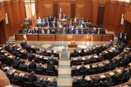 The Lebanese parliament in session