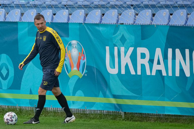 Ukraine's head coach Andriy Shevchenko in 2021 [File photo: Vadim Ghirda/AP]