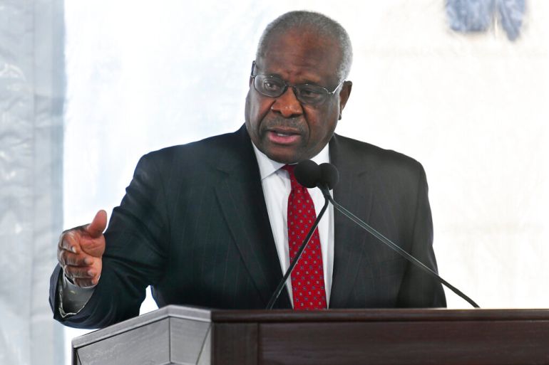 Clarence Thomas delivers remarks