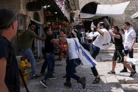 Palestinians and Jewish youths clash in Jerusalem's old city