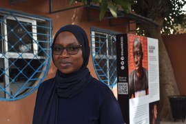 Sirra Ndow, The Gambia country representative for the African Network Against Extrajudicial Killings and Enforced Disappearances, at Memory House in Serekunda, The Gambia [Nick Roll / Al Jazeera