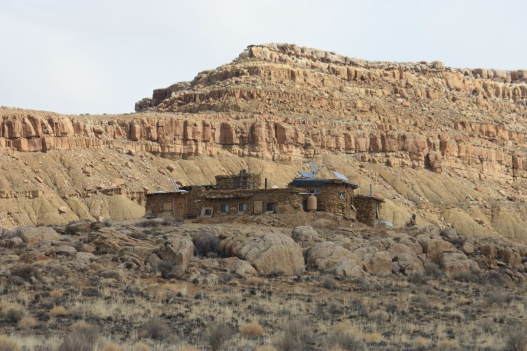 A stone house on a Hopi reservation in Arizona