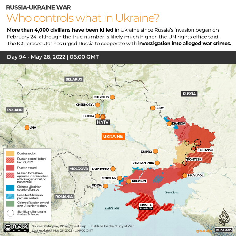 INTERACTIVE Russia Ukraine War Who controls what Day 94