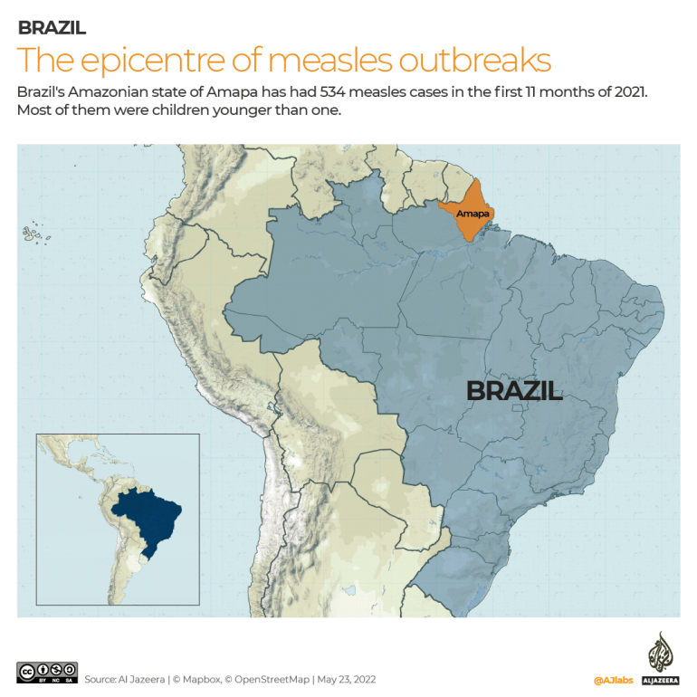 A map of Brazil's Amapa state