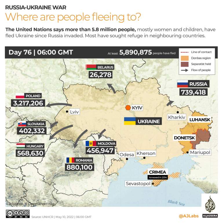 INTERACTIVE_RefugeesDAY76- May10_INTERACTIVE Russia-Ukraine war Refugees DAY 76