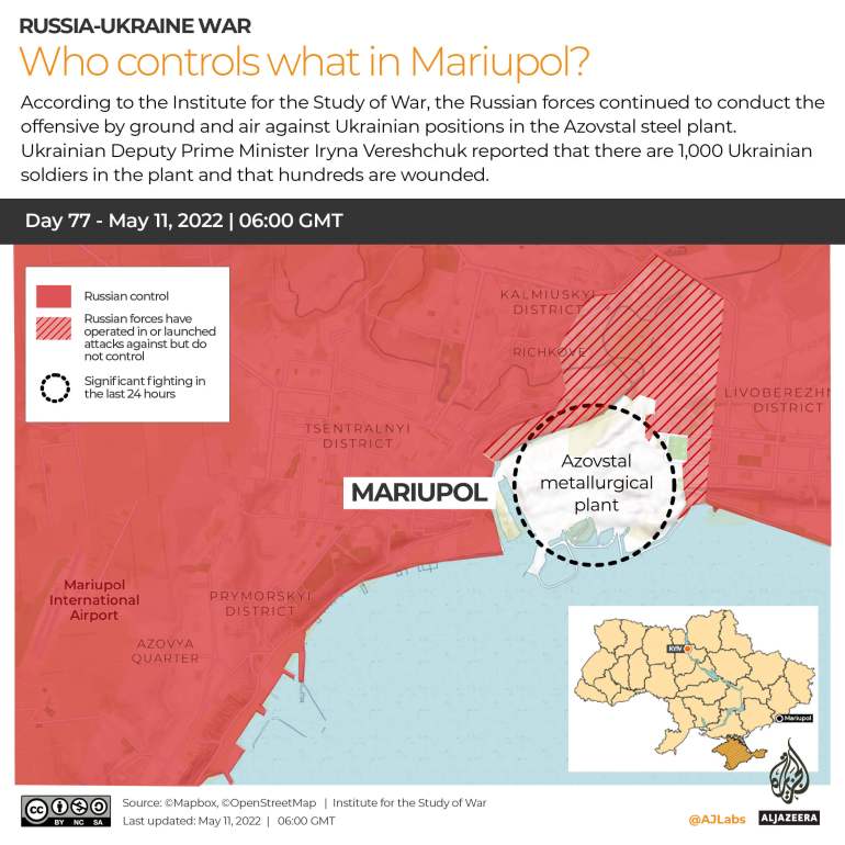 INTERACTIVE Russia-Ukraine map Who controls what in Mariupol DAY 77_May11