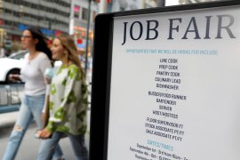 American workers are enjoying historically strong job security two years after the coronavirus pandemic plunged the economy into a short but devastating recession [File: Andrew Kelly/Reuters]