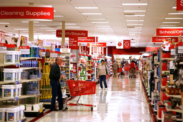 Customers shop at a Target store in Arvada, Colorado