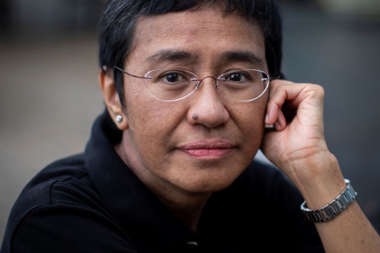 Filipino journalist and Rappler CEO Maria Ressa, one of 2021 Nobel Peace Prize winners, poses for a portrait in Taguig City, Metro Manila, Philippines, October 9, 2021.