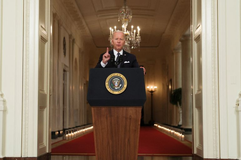 US president Joe Biden speaking on gun control