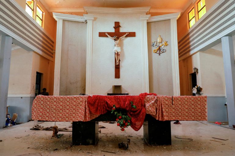 FILE PHOTO: A view of St. Francis Catholic Church where worshippers were attacked by gunmen during Sunday mass, is pictured in Owo, Ondo, Nigeria June 6, 2022. REUTERS/Temilade Adelaja/File Photo