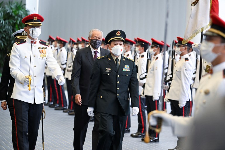 Le conseiller d'État chinois et ministre de la Défense, le général Wei Fenghe, arrive à Singapour pour le dialogue Shangri-La