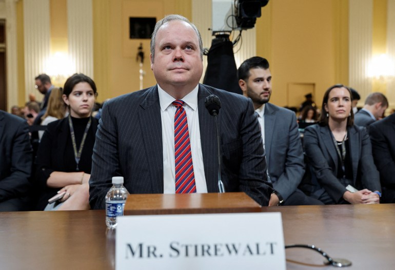 Chris Stirewalt, a former political editor at Fox News, sitting behind a desk