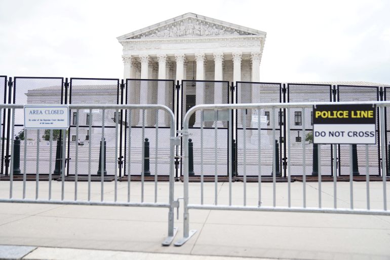 Supreme Court building in Washington, DC, the US.