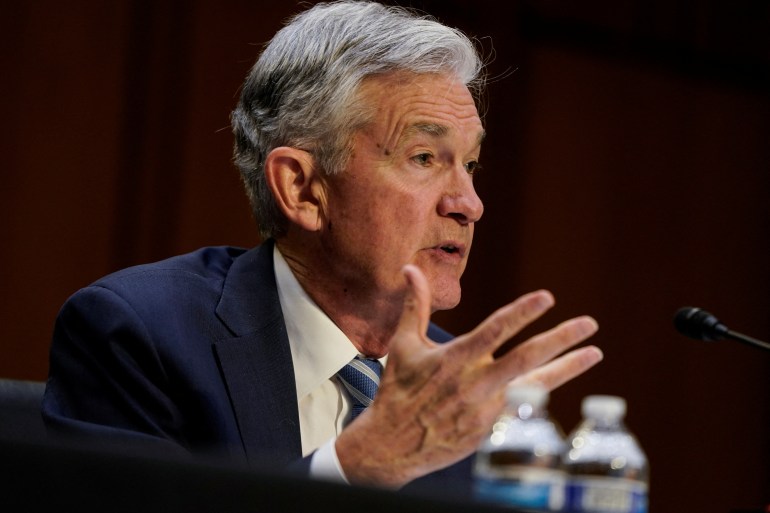 Federal Reserve Chair Jerome Powell testifies before a Senate Banking, Housing, and Urban Affairs Committee