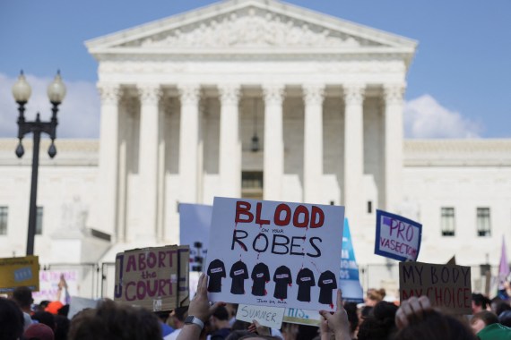 Protesters outside US SUpreme Court