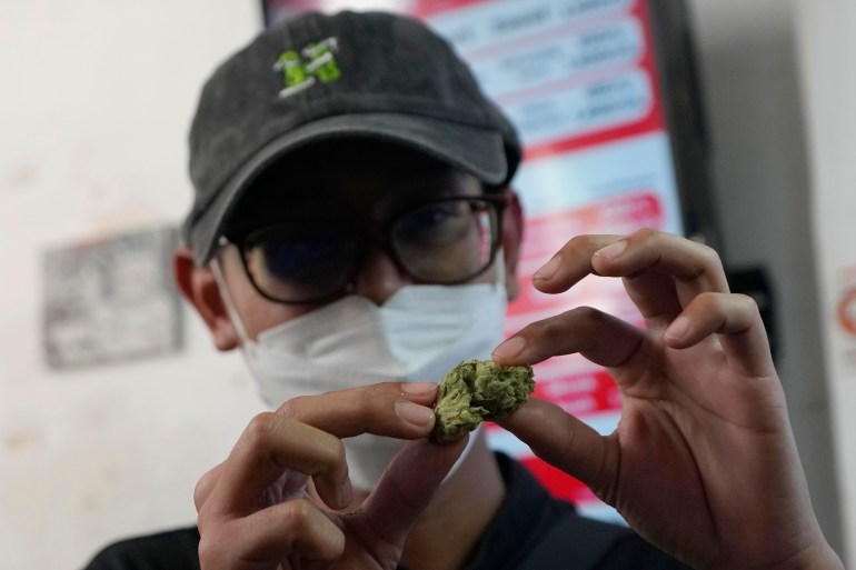 Thailand has legalised the growing and possession of cannabis and its consumption in food and drinks, the first Asian country to do so, with the aim of boosting its agriculture and tourism sectors – but smoking it recreationally is still against the law.  The public health minister is planning to distribute 1 million cannabis seedlings, starting Friday, to encourage farmers to take up its cultivation.  However, Thailand’s government has said it is promoting cannabis for medical use only, warning those eager to light up for fun that smoking in public could still be considered a nuisance, subject to a potential three-month sentence and 25,000 Thai baht ($780) fine.
