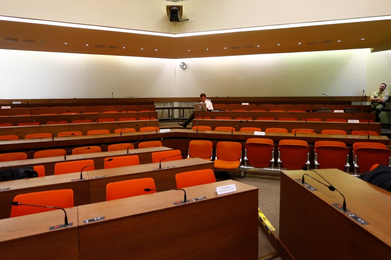 A court room in Munich, Germany