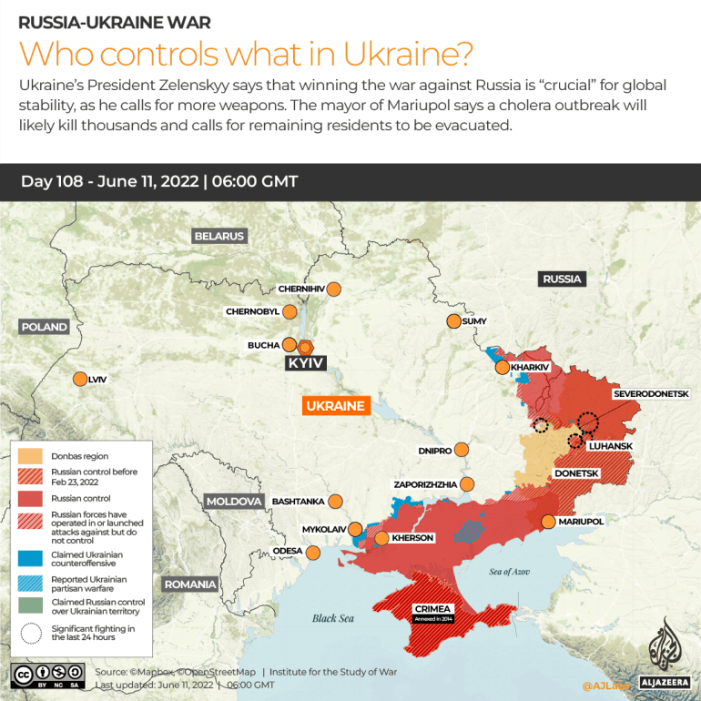 Russia-Ukraine live: 800 civilians hiding in Severodonetsk plant | Russia-Ukraine war News