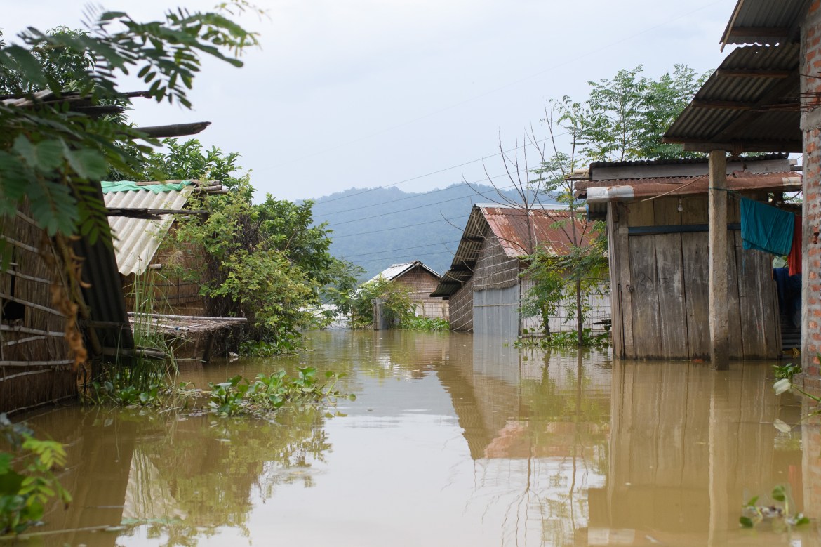 Submerged village in Morigaon district of Assam