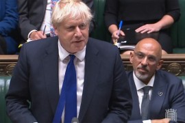 Boris Johnson speaks in parliament