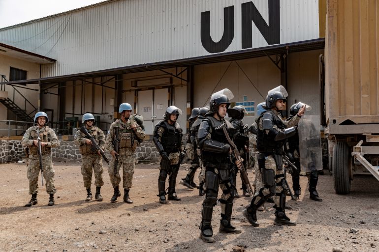 UN soldiers from the peacekeeping mission in the Democratic Republic of Congo