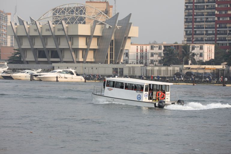A boat of the Lagos State Ferry Services