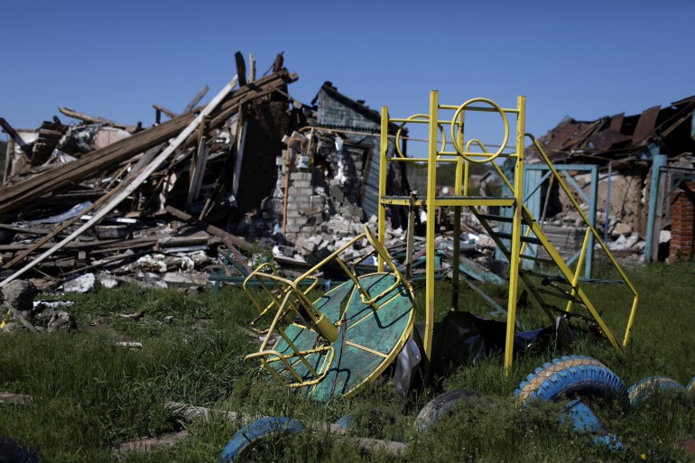 KHARKIV destroyed playground