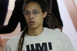 If convicted on drug charges, US basketball player Brittney Griner could face up to 10 years in prison in Russia [File: Evgenia Novozhenina/Reuters]