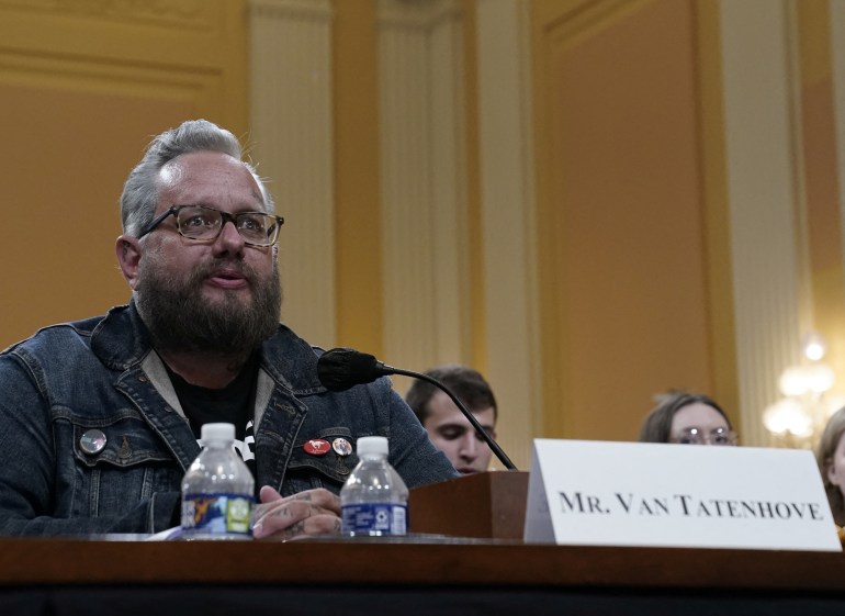 Jason Van Tatenhove, a former member of the Oath Keepers, testifies before the January 6 panel.