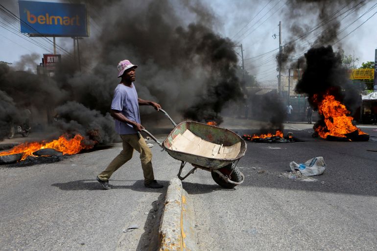 Protesters block roads in Port-au-Prince, Haiti in anger over fuel shortages