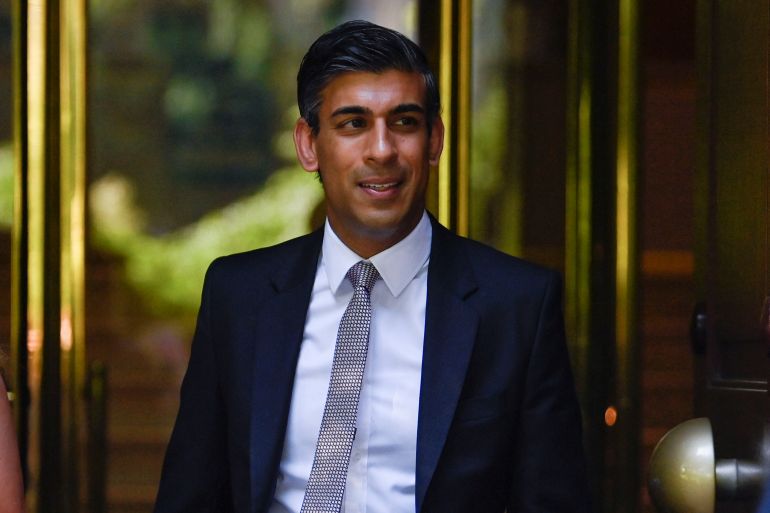 Former Chancellor of the Exchequer Rishi Sunak walks in London
