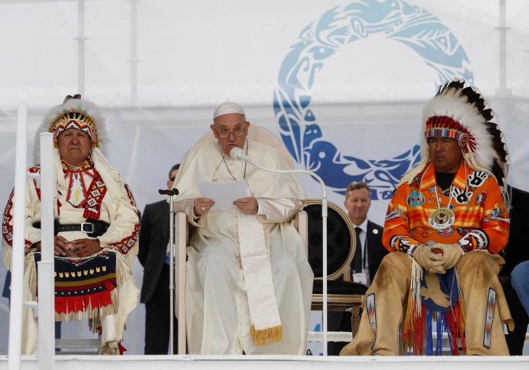 The Pope apologises to Indigenous people in Canada for residential school abuses