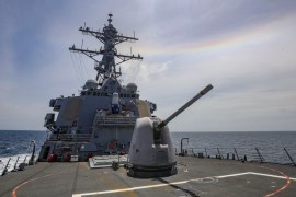 Arleigh Burke-class guided-missile destroyer USS Benfold conducts routine underway operations.