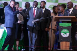 Kenyan President Uhuru Kenyatta left, and William Ruto his deputy